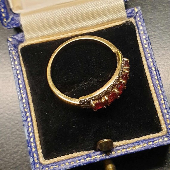 Solid 9ct Gold Ruby Ring Size O 1/2 or 7.5 Ruby a… - image 6