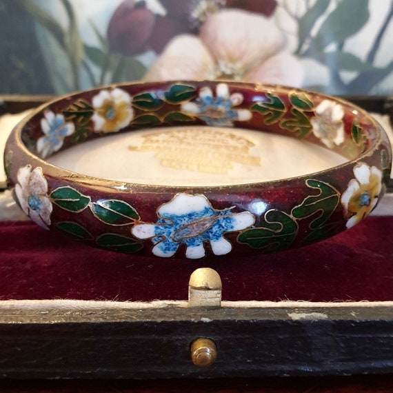 Vintage Bangle for Women Cloisonne Enamel Bangle Vintage Jewellery