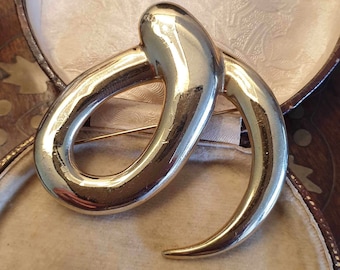 Yves Rocher Brooch Vintage Designer Brooch French Brooch Twist Designer Costume Jewellery, Free Gift Wrapping