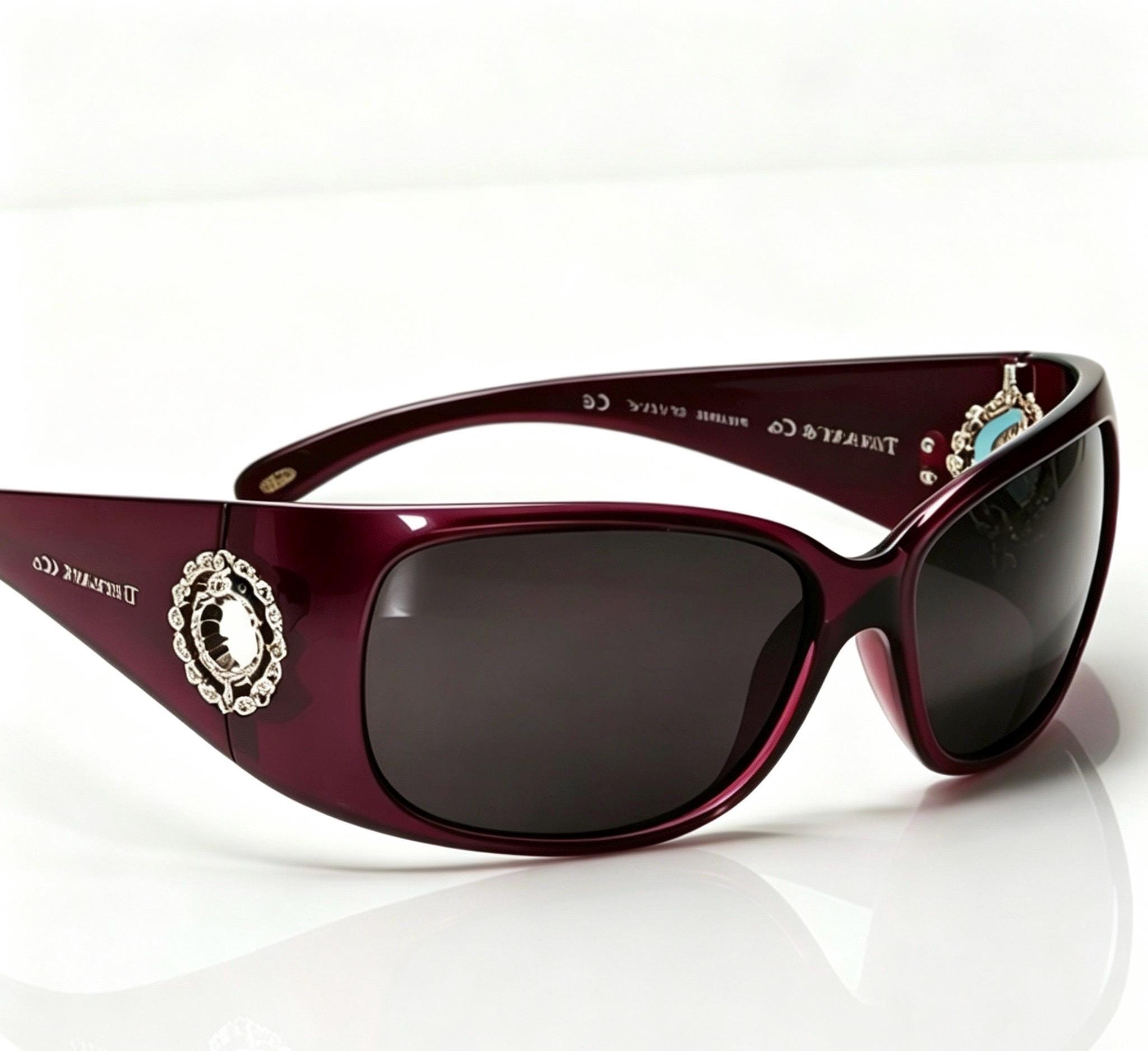Vintage Tiffany and Co Sunglasses TF 4004-B | Burgundy Oversized