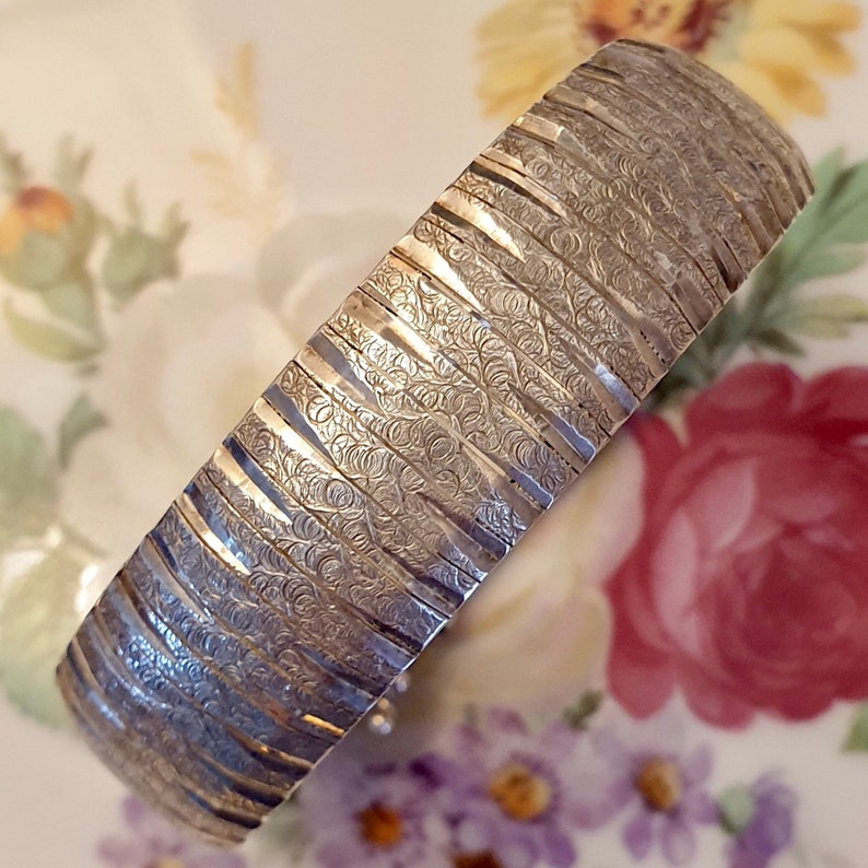 Vintage Italian Silver Bracelet Vintage Jewellery Gift for Her Articulated Bracelet Gift for Mum