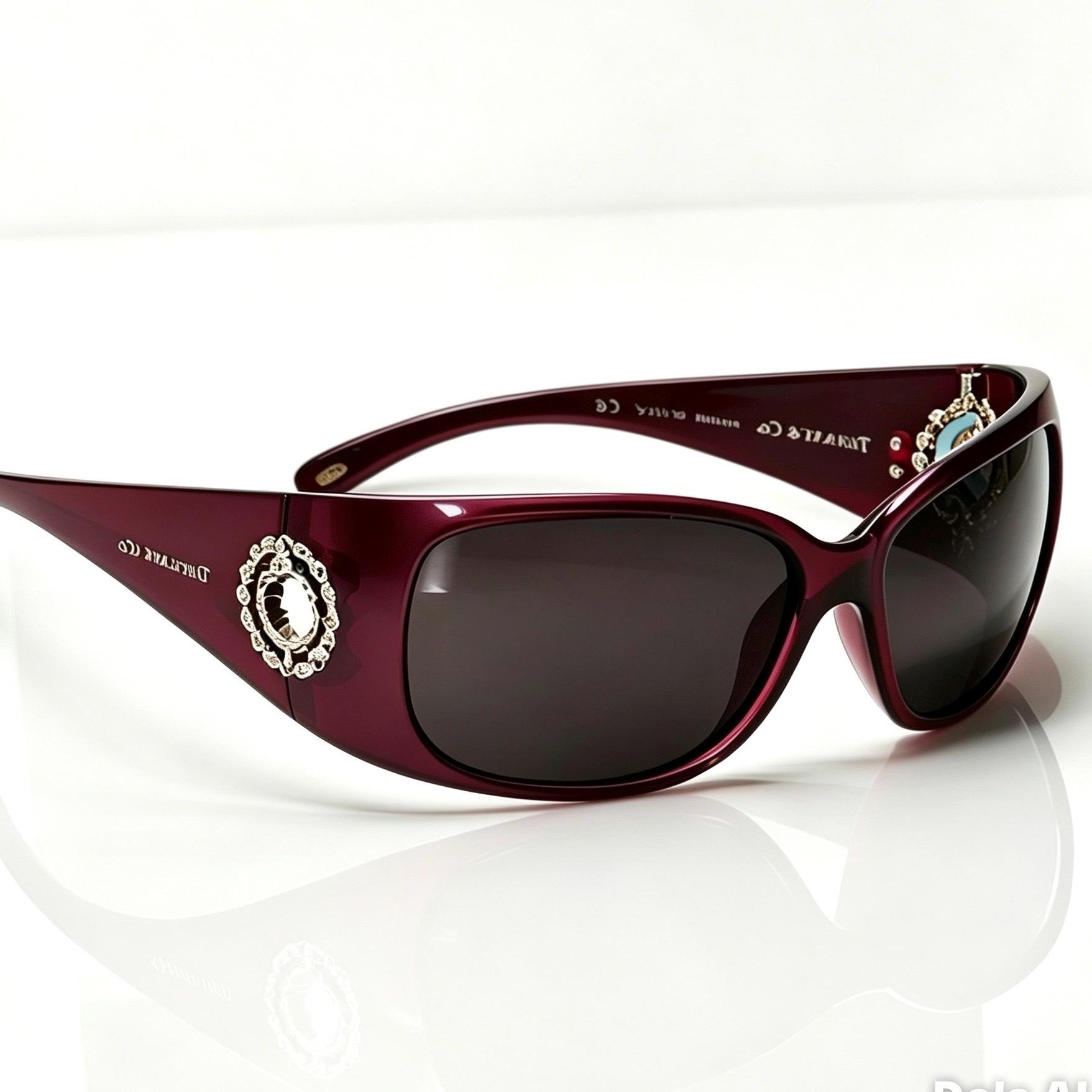 Vintage Tiffany and Co Sunglasses TF 4004-B | Burgundy Oversized