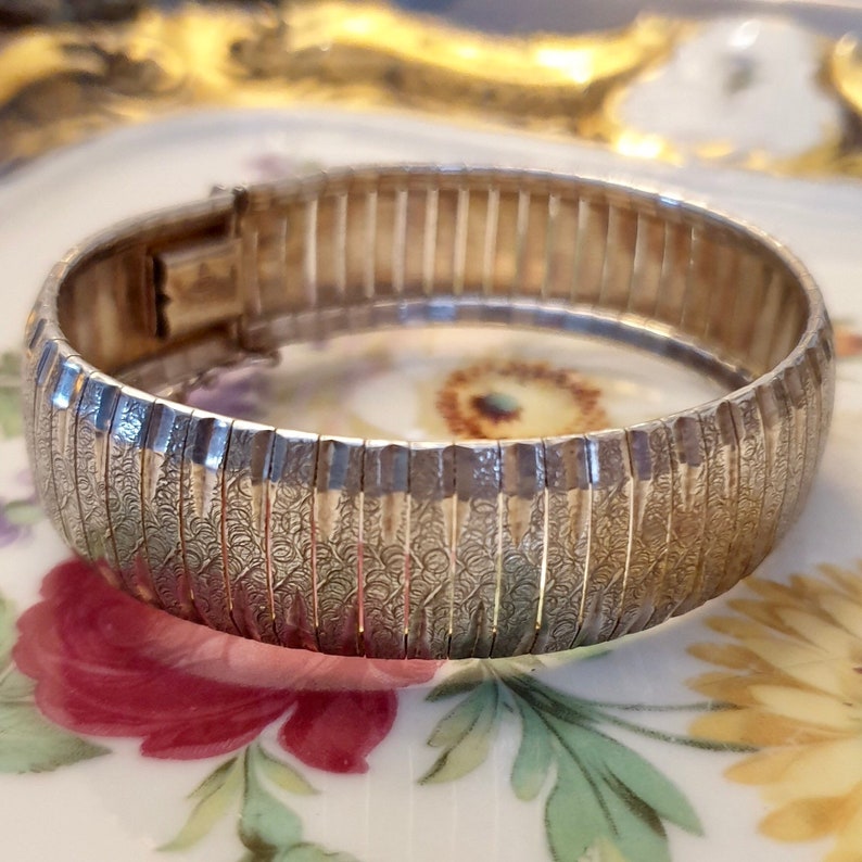 Vintage Italian Silver Bracelet Vintage Jewellery Gift for Her Articulated Bracelet Gift for Mum