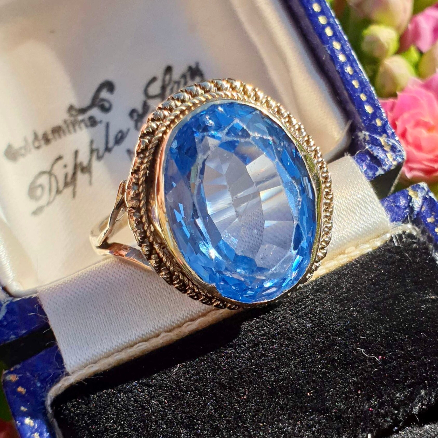 9ct gold topaz best sale ring