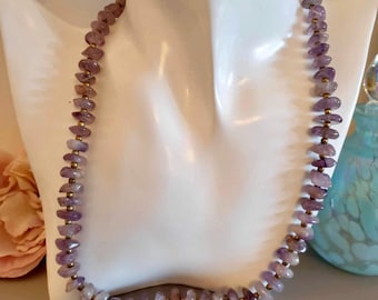 MORGANE BELLO - Collier or 18 carats et améthystes - 4,72 g