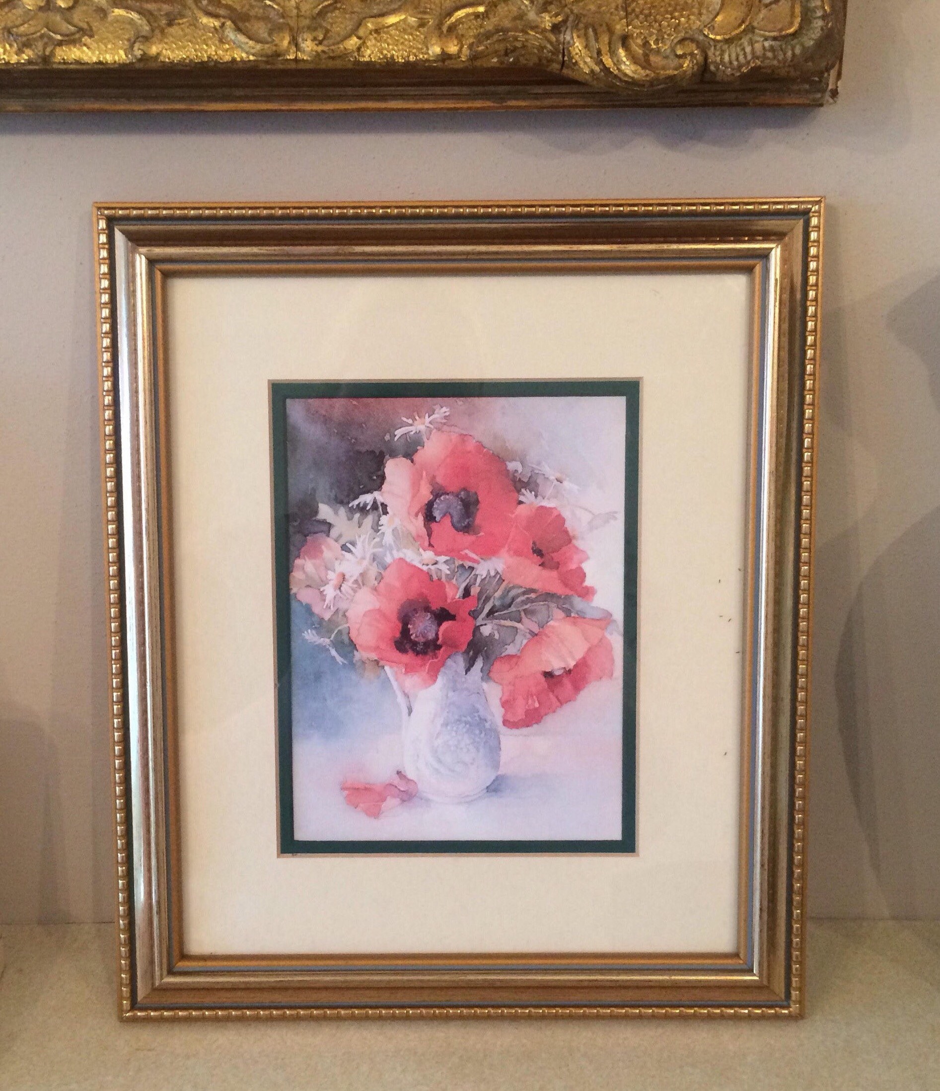 Vintage Poppy Flower Framed Print by Adelene Fletcher Etsy