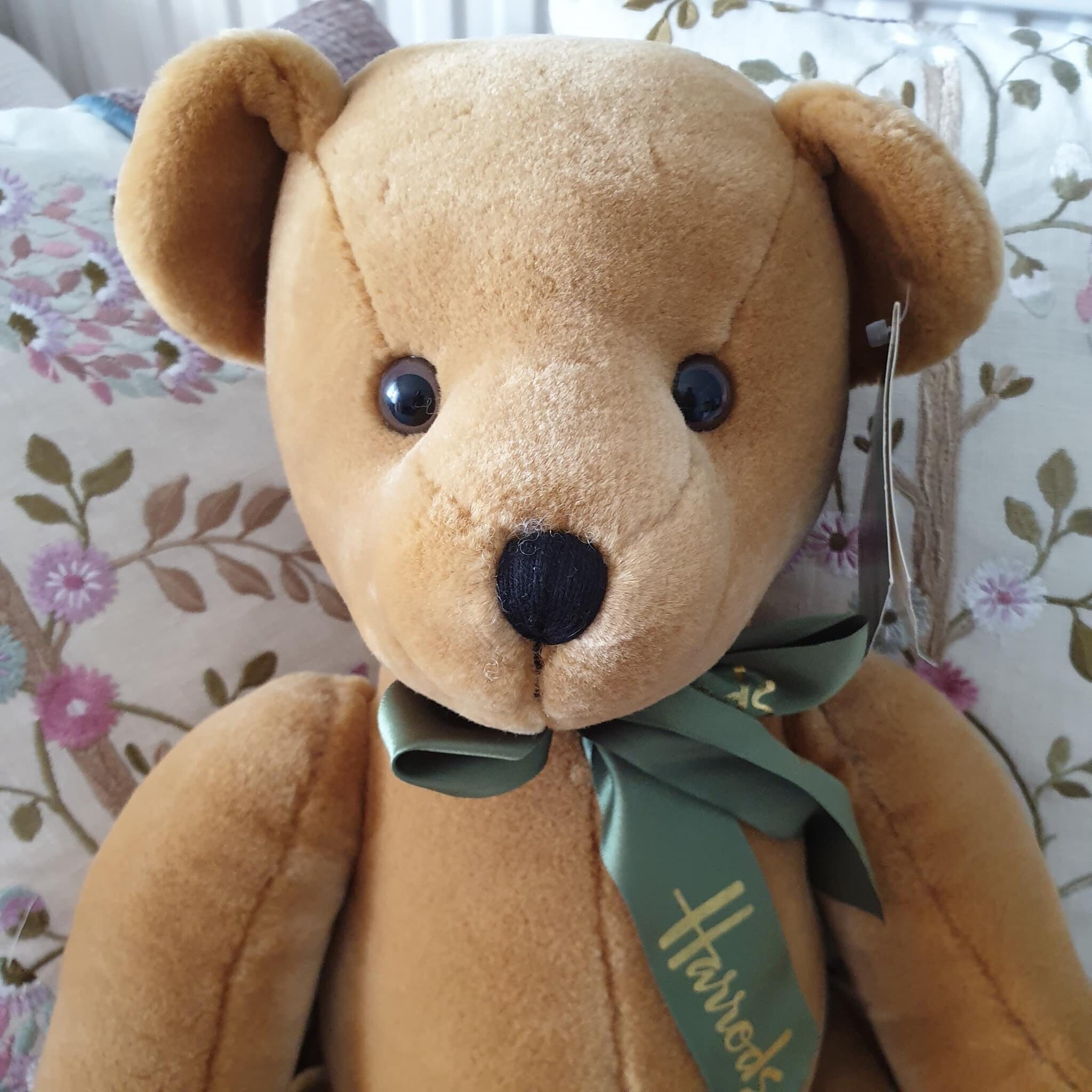 美しいヴィンテージ テディベア ハロッズ ベア 古いテディベア 大きな