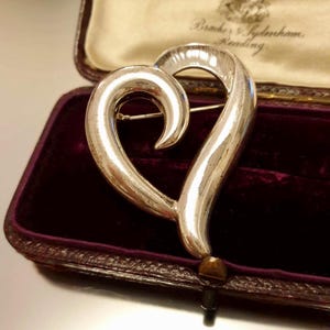 Vintage Heart Brooch Napier Brooch Pin Silver Heart Brooch Costume Jewellery Vintage Jewelry Lover Gift for Women