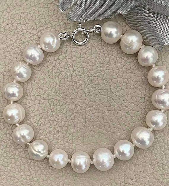 Pulsera de perlas reales pulsera para novia joyería de boda - Etsy España