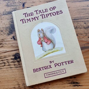 Vintage Beatrix Potter Book The Tale of Timmy Tiptoes Vintage Children&#39;s Books Small Hardback Book