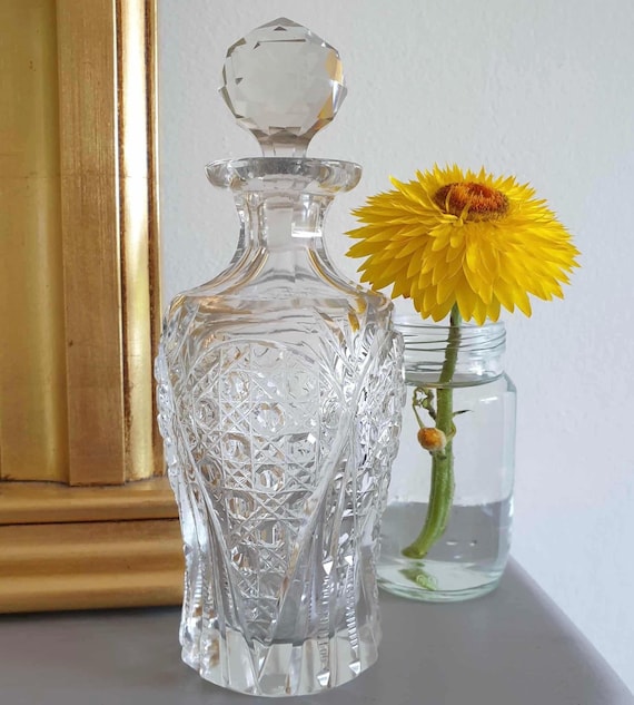 Beautiful Vintage Perfume Bottle, Old Glass Perfume Bottle