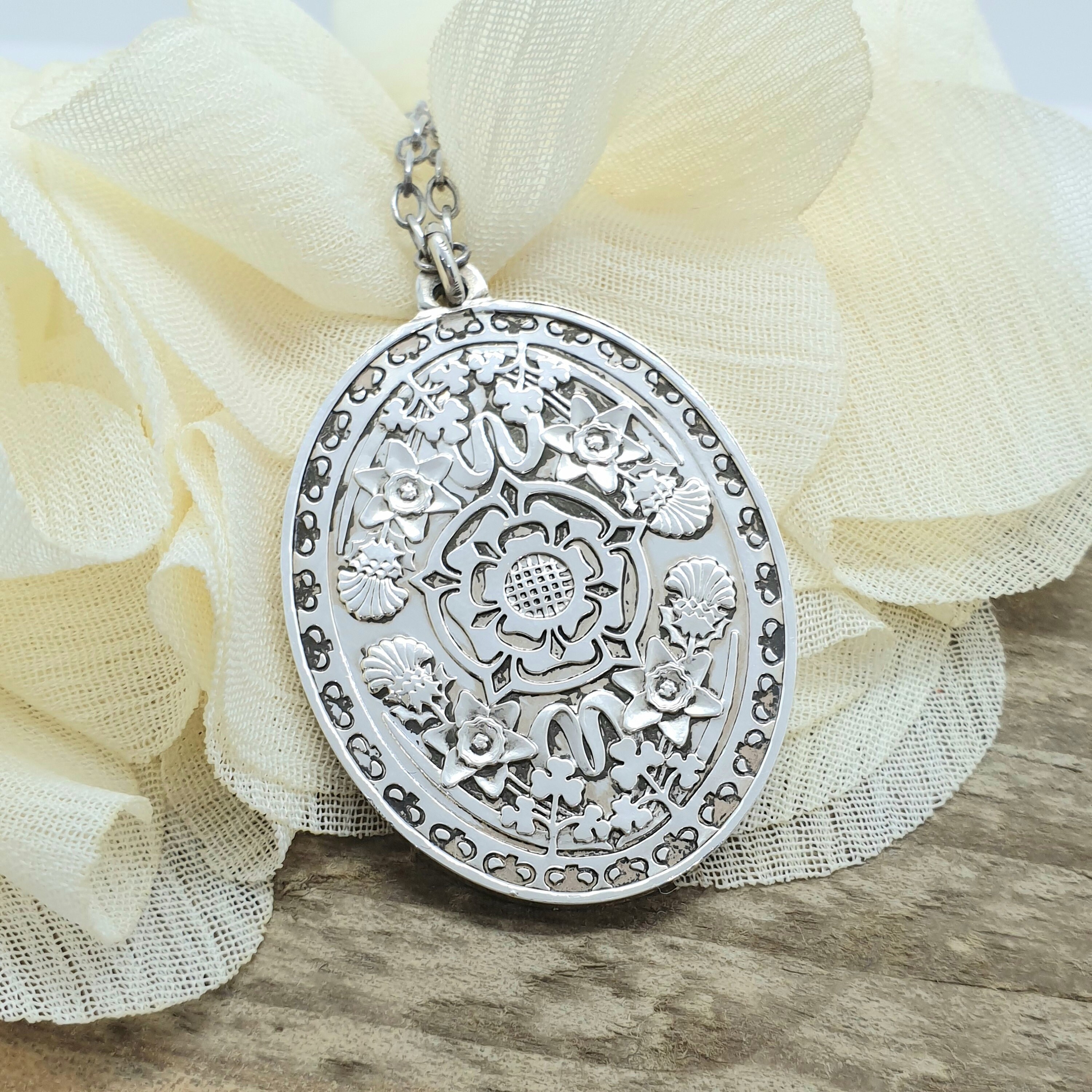 Vintage Silver Pendant Necklace Solid Silver Jubilee Pendant