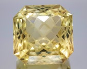 Natural Precision Cut Yellow Citrine Faceted Stone