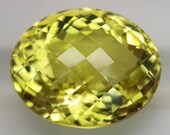 Natural Lemon Citrine Checker Cut