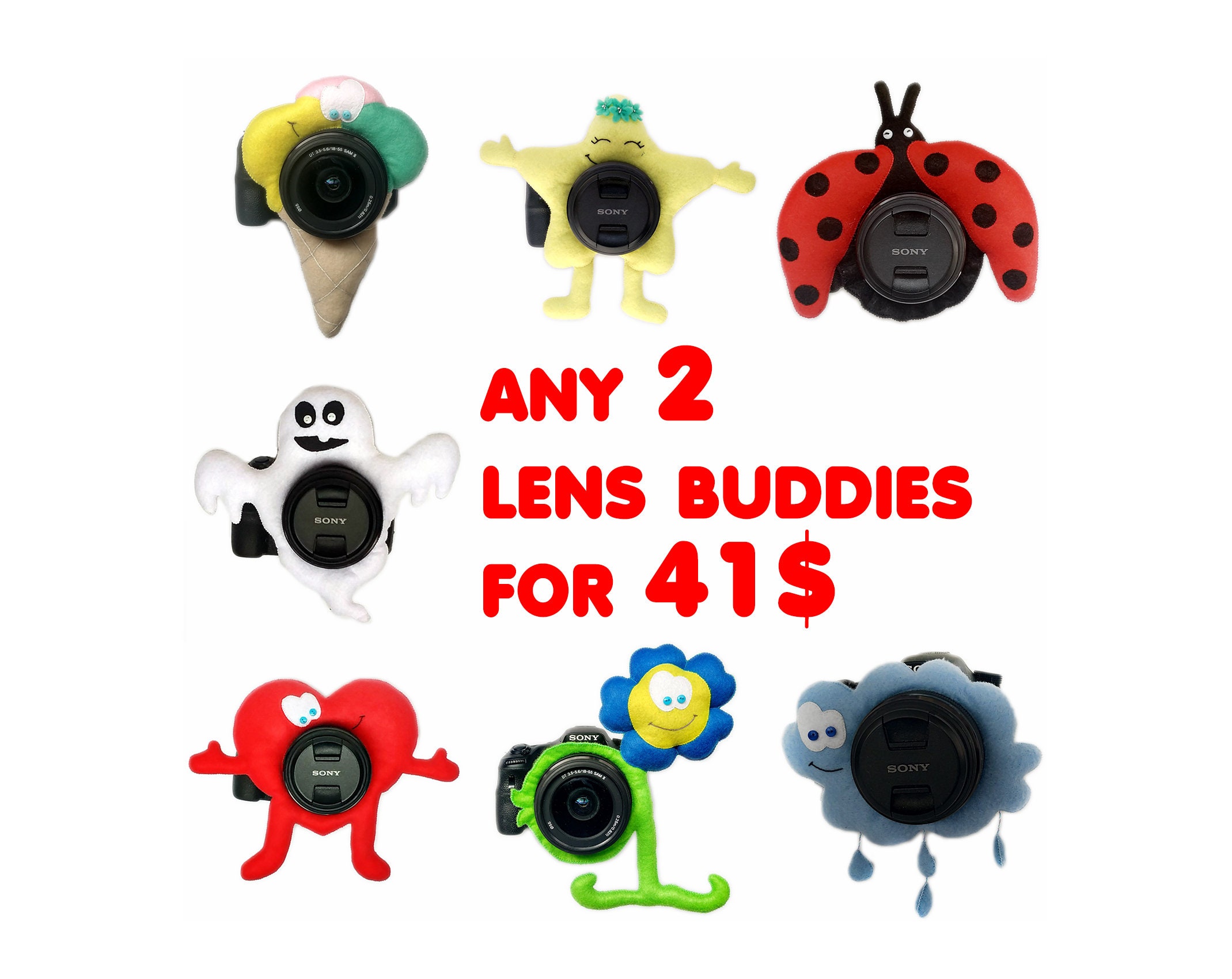 Shutter hugger Camera lens buddy Photographer helper Felt Etsy