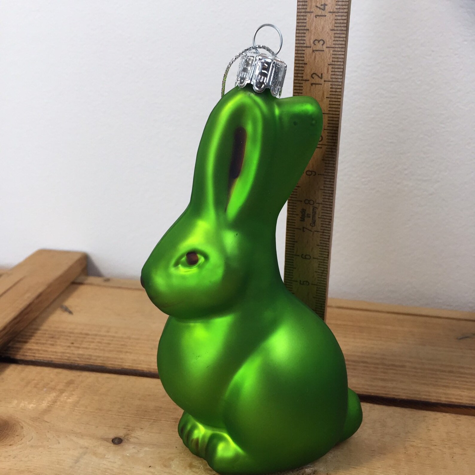 Easter Bunny Glass ornament Vintage Etsy