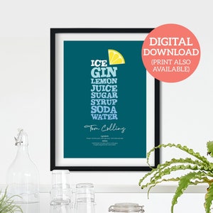 Tom Collins Cocktail Poster – DOWNLOAD