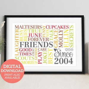 Special Friendship Word Art - Personalised Word Cloud Gift - DOWNLOAD FR004