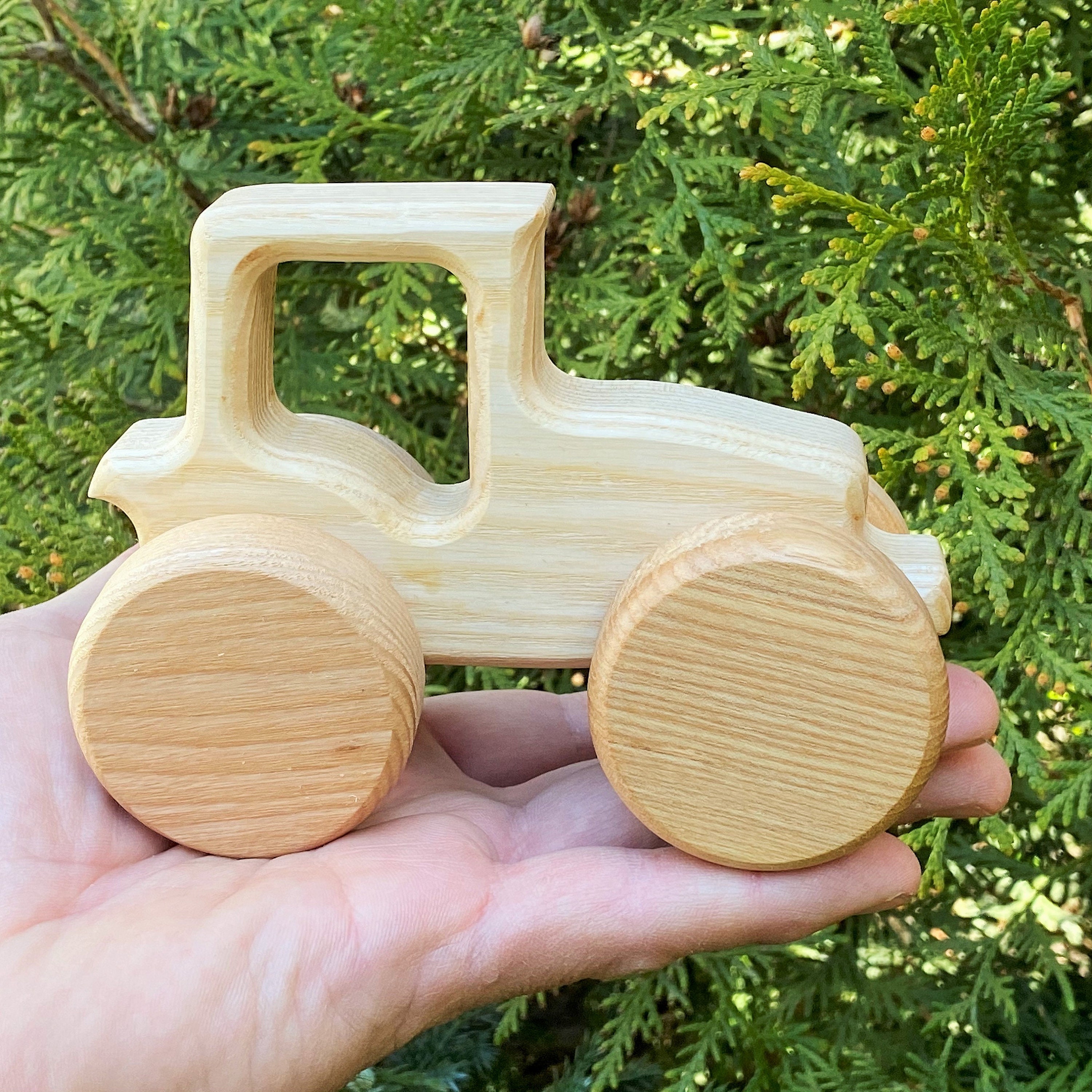 Tractor de madera natural madera de fresno macizo tratado Etsy