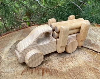 Wooden Car Constructor: Handmade Ash Wood Montessori Toy