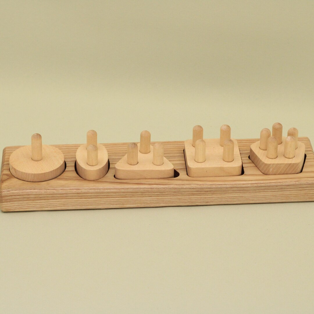 Handmade Wooden Stacking Board: Montessori Educational Toy - Etsy