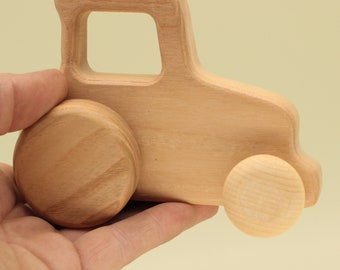 Handmade Natural Wooden Tractor - Eco-Friendly Delight for Boys, Lotes Toys Baby Gift Free Shipping