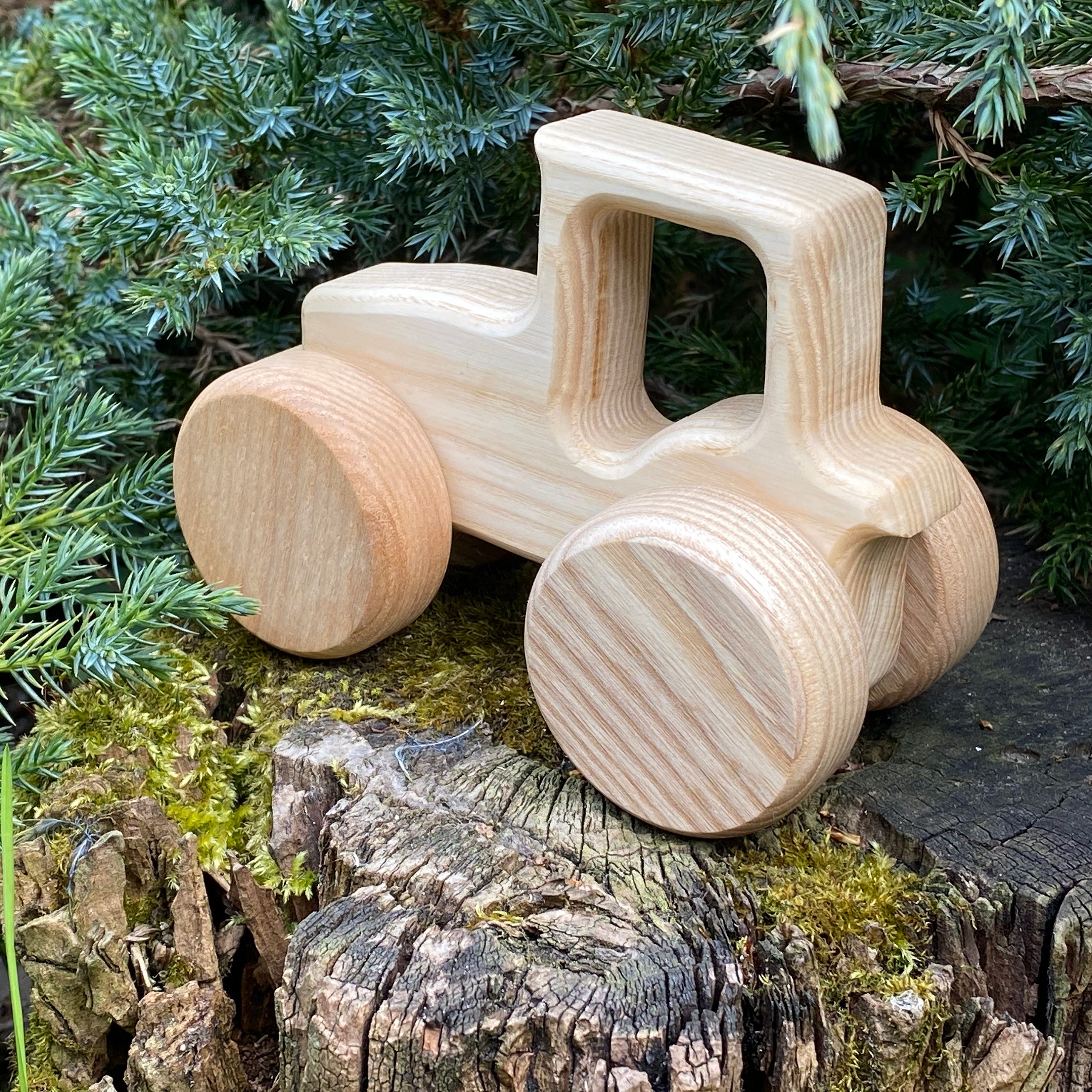 Tractor de madera natural madera maciza de fresno tratada Etsy México