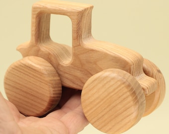 Handmade Natural Wooden Tractor: Eco-Friendly Gift with Montessori and Waldorf Educational Influence, Lotes Toys Baby Gift Free Shipping