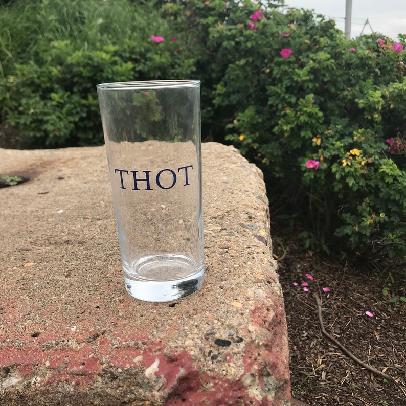 THOT 15oz tall beverage glass inappropriate gift novelty Etsy