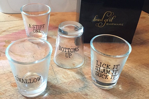 Shot Glass Gift Set of 4 LICK IT SLAM IT BOTTOMS UP A STIFF ONE Laser Engraved Shot Glass Barware 21st Party Favor Gay College Bachelorette Party A DIRTY MIND Funny Shot Glass Gift Set of 4 LICK IT SLAM IT BOTTOMS UP A STIFF ONE Laser Engraved Shot Glass Barware 21st Party Favor Gay College Bachelorette Party A DIRTY MIND Funny