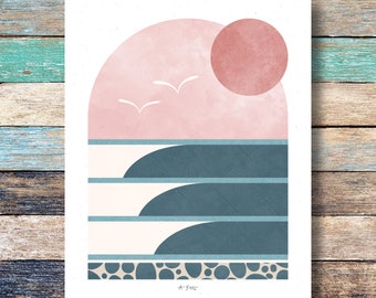 Beachy 8" x 10" Print