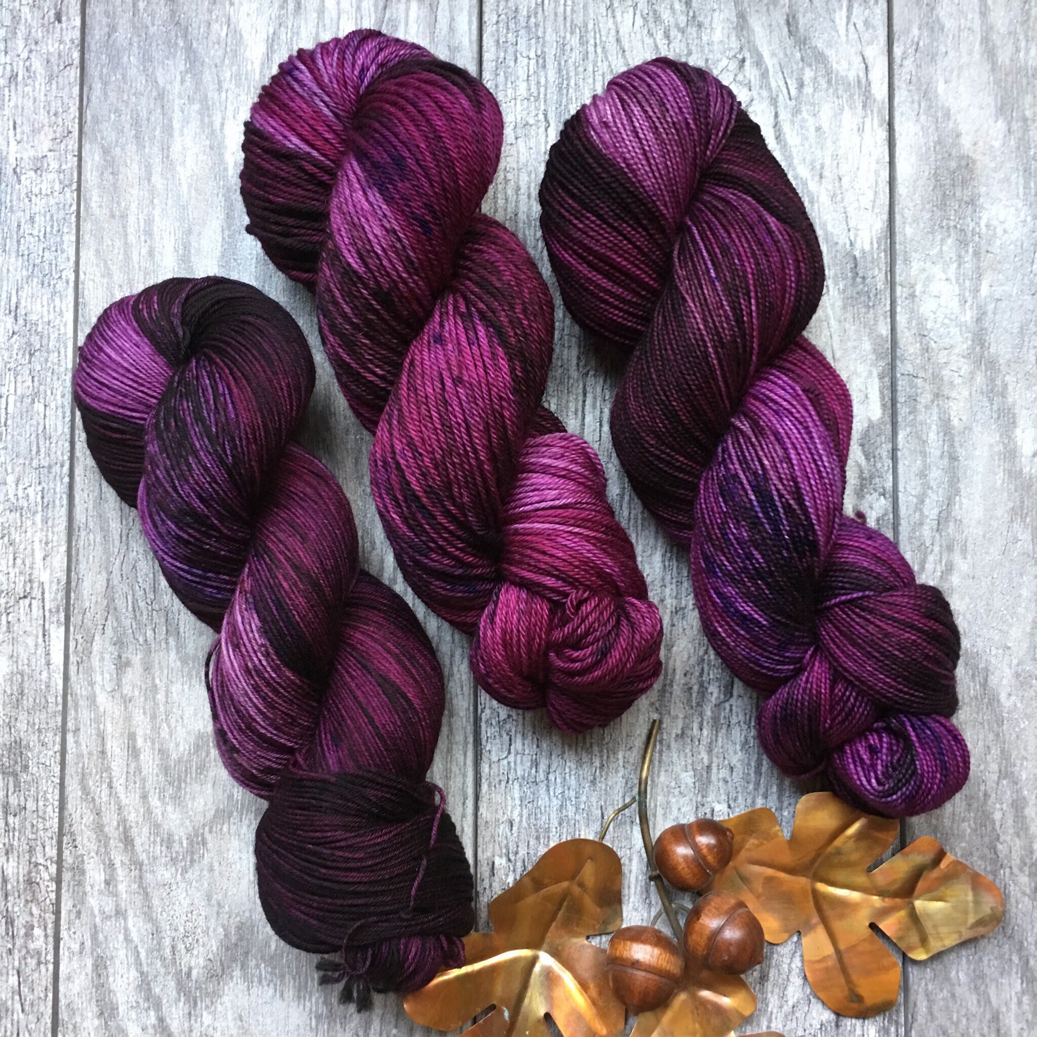 Four and Twenty - Blackberry Purple Hand Dyed Yarn, Superwash Merino …