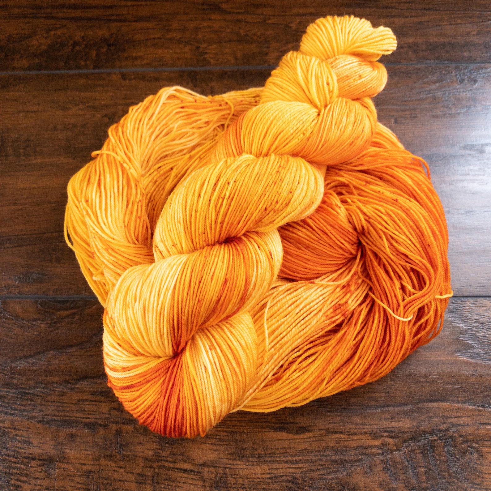Sweet Orange Marmalade Hand Dyed Variegated Speckled Yarn Etsy