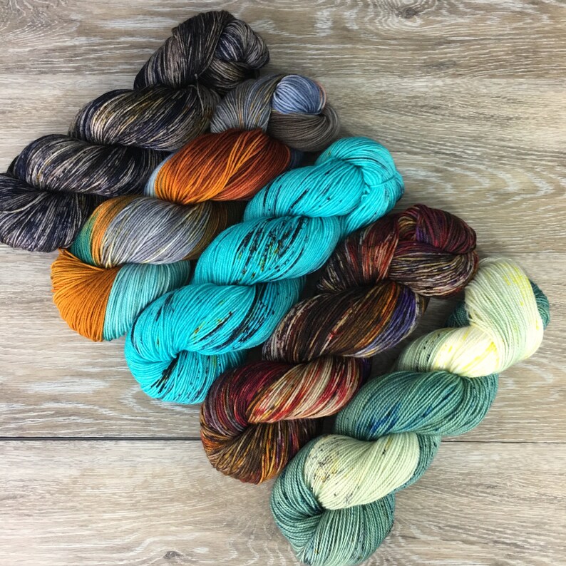 Rock Hound Hand Dyed Speckled Sock DK Worsted Weight Yarn Etsy