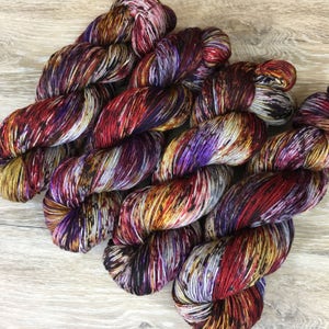 Arizona Rainbow - Hand Dyed Speckled Sock, Fingering, DK, Worsted, Weight Yarn, Superwash Merino Nylon Cashmere, Arizona Rainbow Collection