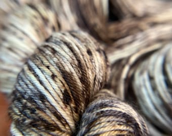 Set in Stone - Hand Dyed Multi Grey Brown Super Speckled Yarn, Sock DK Worsted, Superwash Merino Wool Nylon Cashmere, Choose Your Own Base