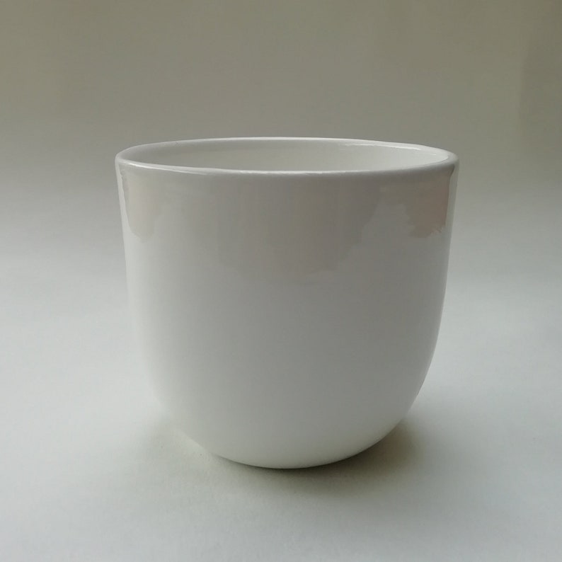 China Tumbler. Ceramic Coffee Beaker. Simple Cup. Contemporary Ceramic