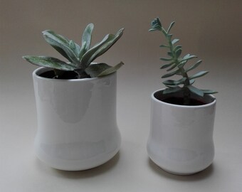 China Plant Pot. Cacti Pot. Succulent Pot. Ceramic Plant Pot. Pen Pot. Utensil Pot. Beaker. White China Pot. Plant Lovers Gift.