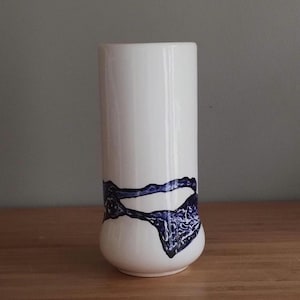 Handmade Fine Bone China Vase: Minimalist Contemporary Accent Vase