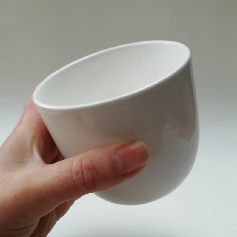 China Tumbler. Ceramic Coffee Beaker. Simple Cup. Contemporary Ceramic