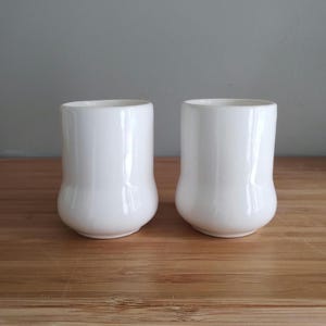 Handmade Fine Bone China Espresso Cup: Blue and White Ceramic Mini Mug image 4