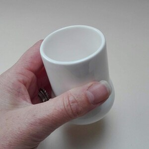Handmade Fine Bone China Espresso Cup: Blue and White Ceramic Mini Mug image 3