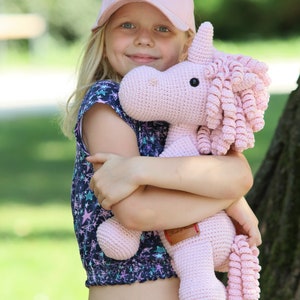 Children's Day gift for Girl Pink Unicorn Plush, Unicorn Amigurumi, Stuffed Toy, Unicorn Plushie, Unicorn Stuffed Toy, Unicorn Soft Toy image 10