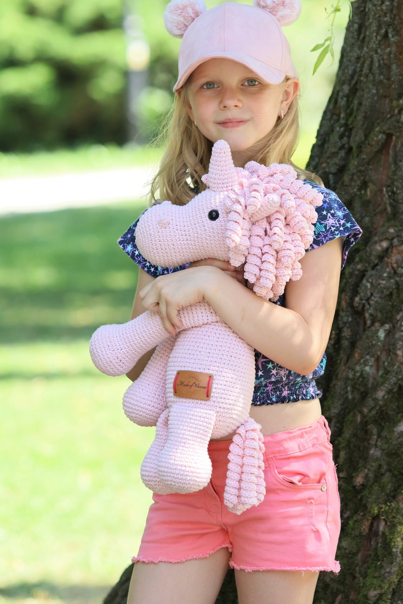 Children's Day gift for Girl Pink Unicorn Plush, Unicorn Amigurumi, Stuffed Toy, Unicorn Plushie, Unicorn Stuffed Toy, Unicorn Soft Toy image 5