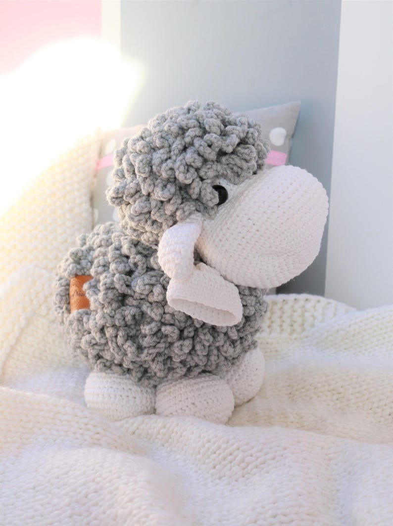 Children's Day gift, Gift for Boy BIG Crochet Sheep Plush, Sweet Sheep Stuffed Animal Toy, Sheep Plushie, Sheep Soft Toy, Crochet Lamb, image 1