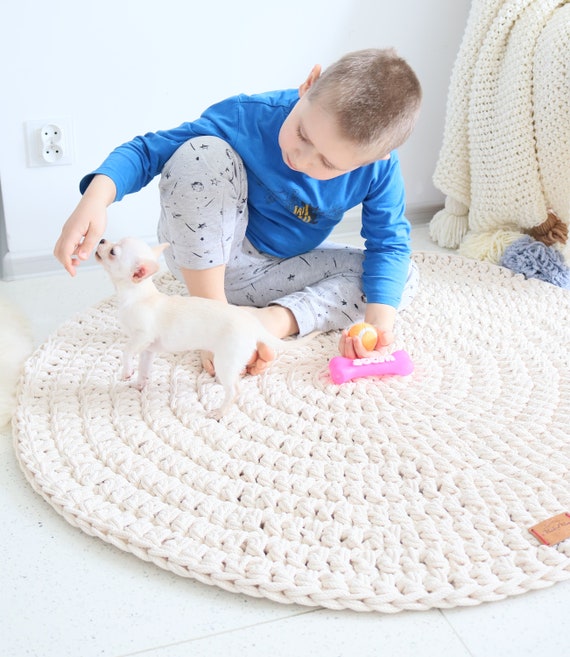 Cream nursery sale rug
