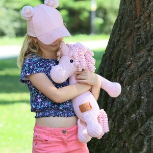 Children's Day gift for Girl Pink Unicorn Plush, Unicorn Amigurumi, Stuffed Toy, Unicorn Plushie, Unicorn Stuffed Toy, Unicorn Soft Toy image 2