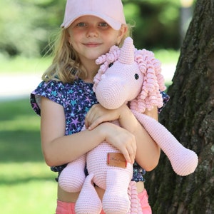Children's Day gift for Girl Pink Unicorn Plush, Unicorn Amigurumi, Stuffed Toy, Unicorn Plushie, Unicorn Stuffed Toy, Unicorn Soft Toy image 7