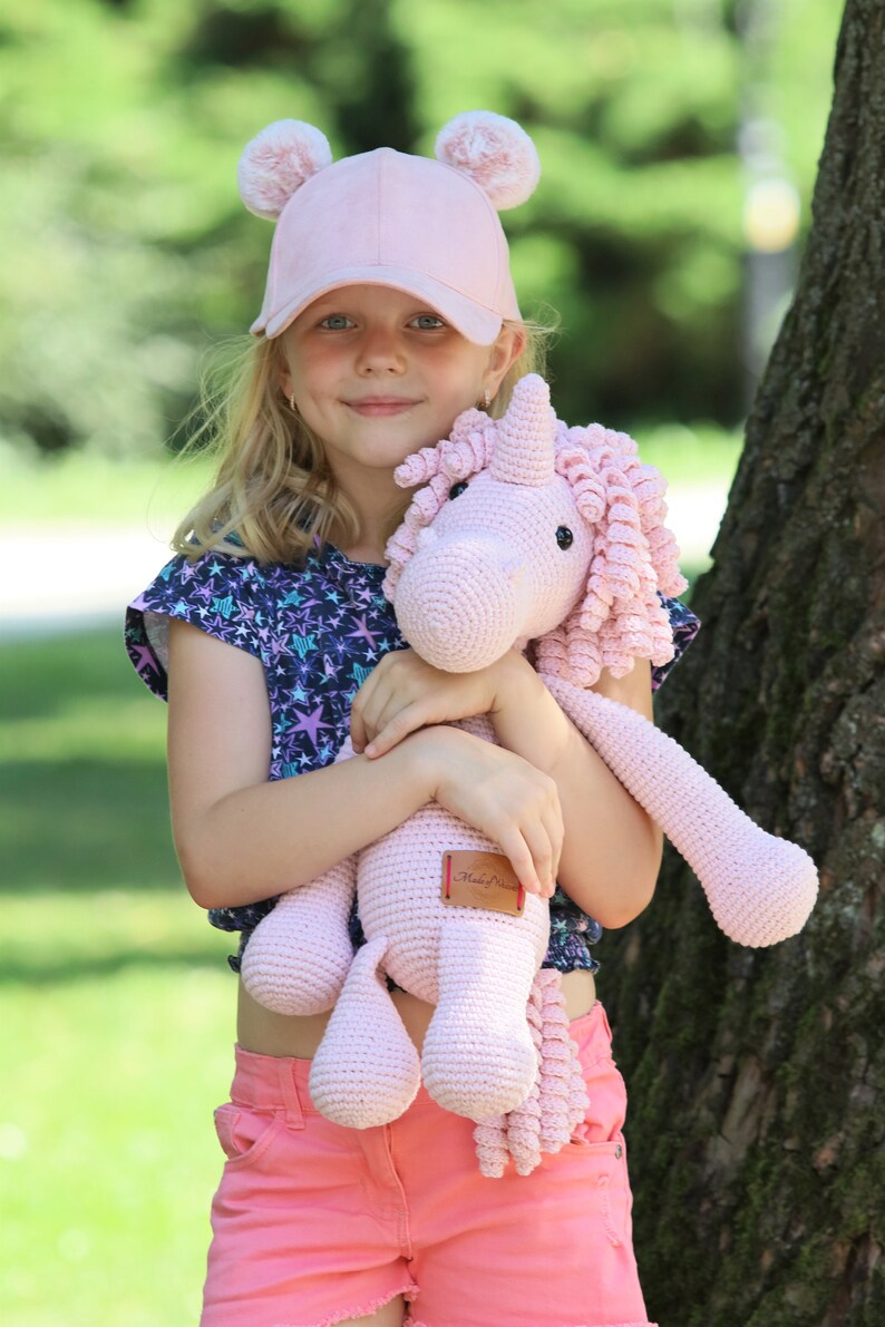 Children's Day gift for Girl Pink Unicorn Plush, Unicorn Amigurumi, Stuffed Toy, Unicorn Plushie, Unicorn Stuffed Toy, Unicorn Soft Toy image 7