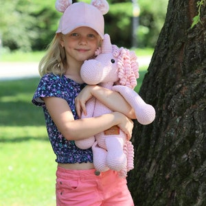 Children's Day gift for Girl Pink Unicorn Plush, Unicorn Amigurumi, Stuffed Toy, Unicorn Plushie, Unicorn Stuffed Toy, Unicorn Soft Toy image 4